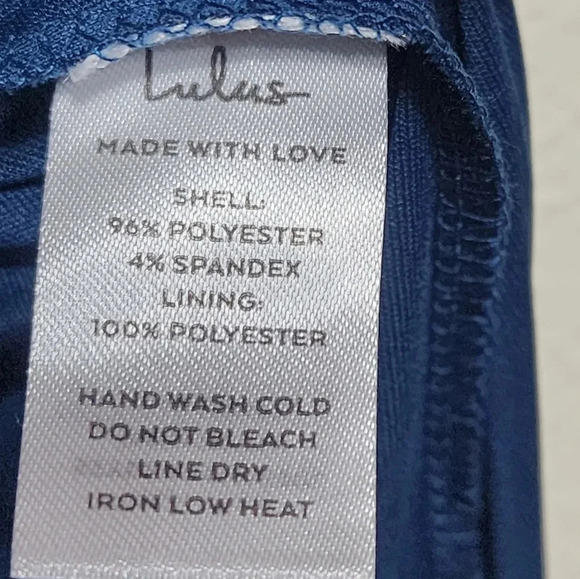 Lulus Shades of Love Teal Blue Satin Faux-Wrap Maxi Dress Wedding Party Prom - Picture 11 of 12